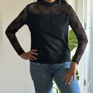 FRENCH CHANTILLY LACE SHIRT